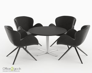 Switch mødebord - 4 personer - Ø 90 cm