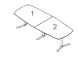 Switch Tøndeformet mødebord - 8-10 personer - 280 cm