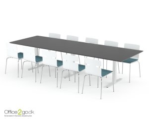 Square mødebord - 10-12 personer - 320 cm.