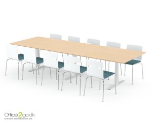 Square mødebord - 10-12 personer - 320 cm.